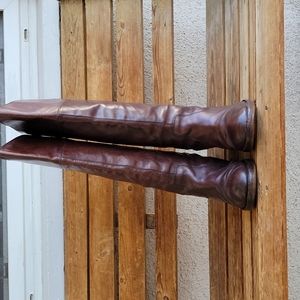 Coach Joel leather riding boots. Size 6 1/2. Brown. Very good condition.